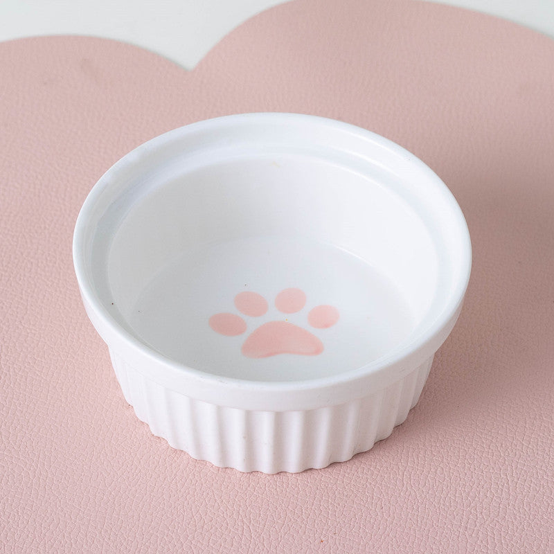 Cat Bowl Ceramic Double Bowl