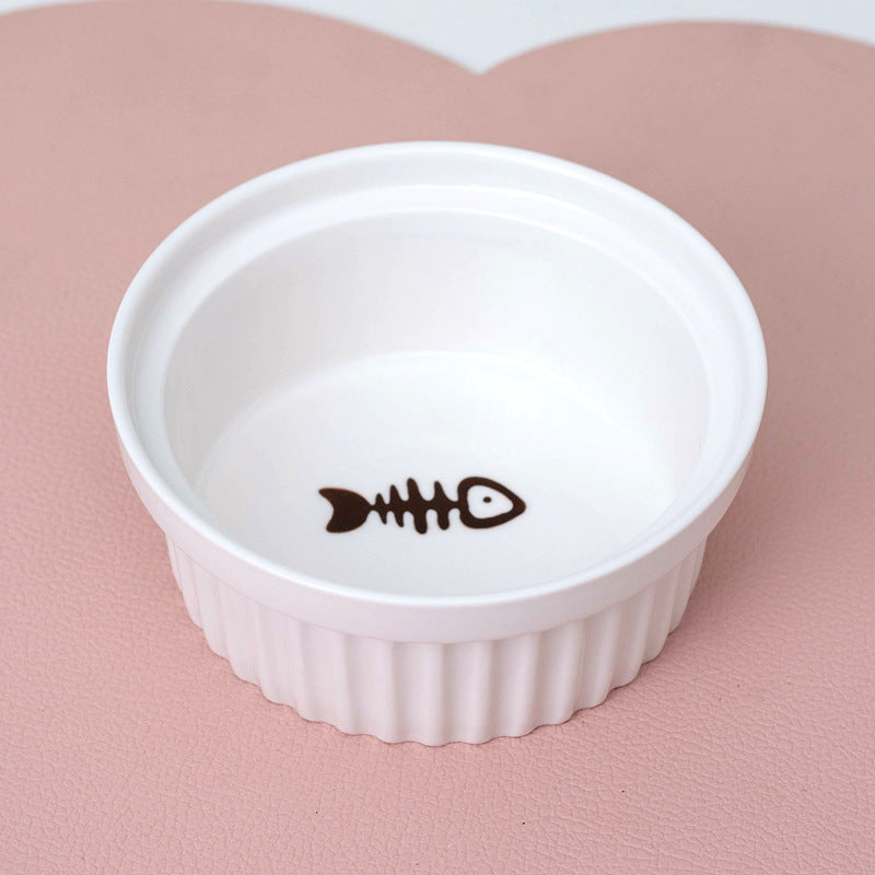 Cat Bowl Ceramic Double Bowl
