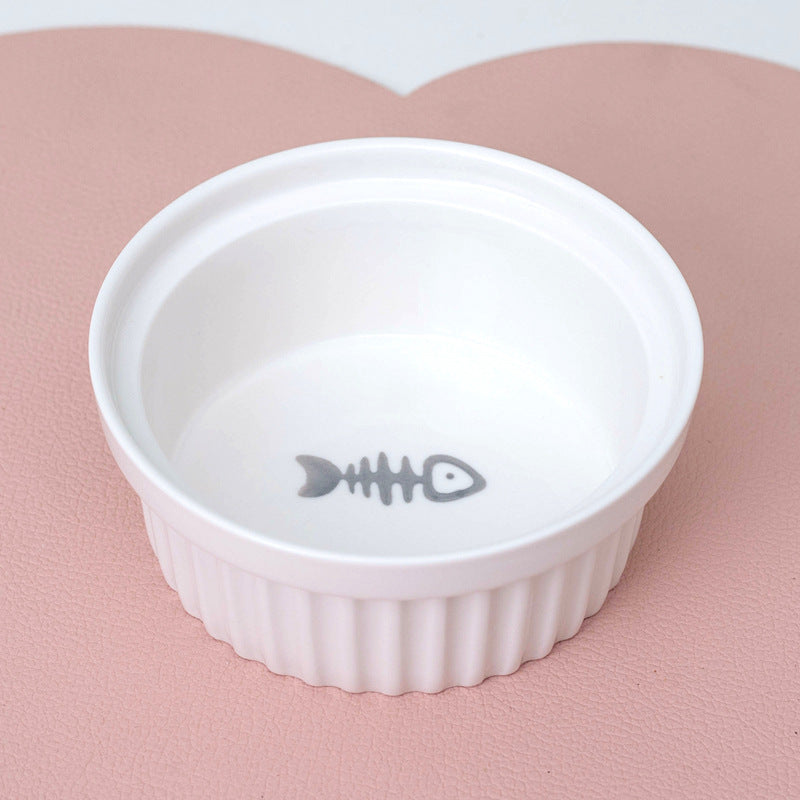 Cat Bowl Ceramic Double Bowl