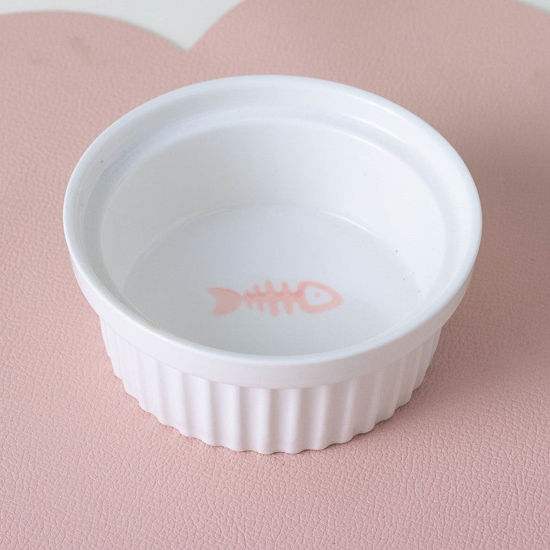 Cat Bowl Ceramic Double Bowl