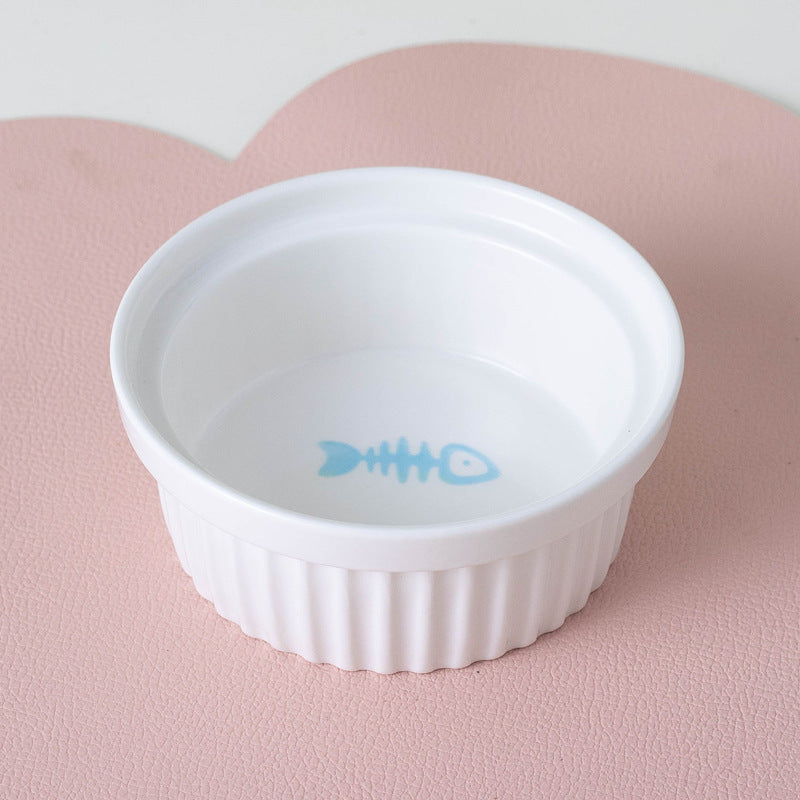 Cat Bowl Ceramic Double Bowl