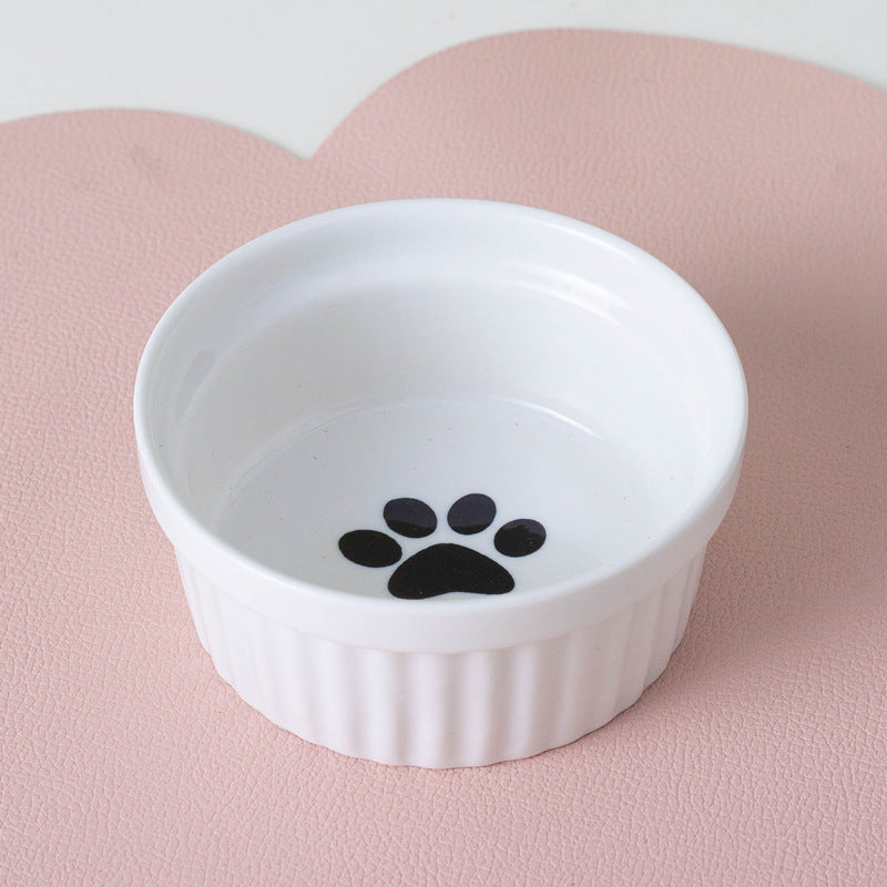 Cat Bowl Ceramic Double Bowl
