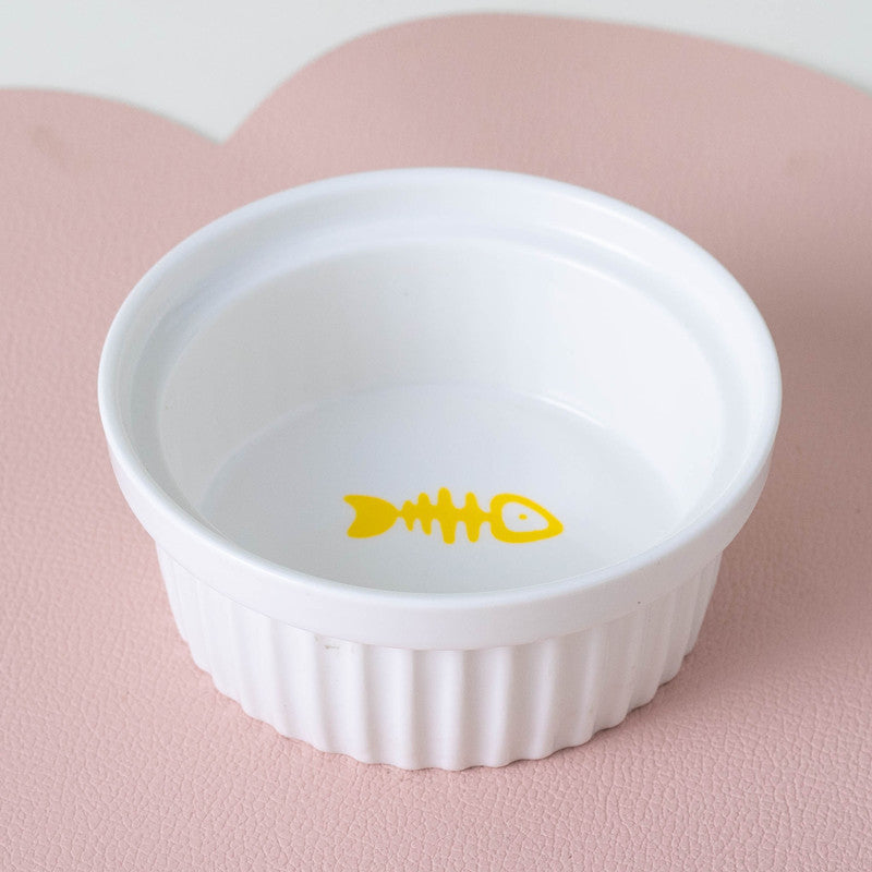 Cat Bowl Ceramic Double Bowl