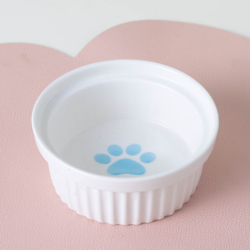 Cat Bowl Ceramic Double Bowl
