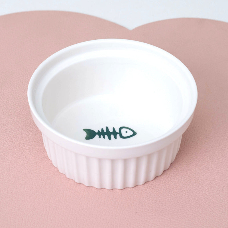Cat Bowl Ceramic Double Bowl