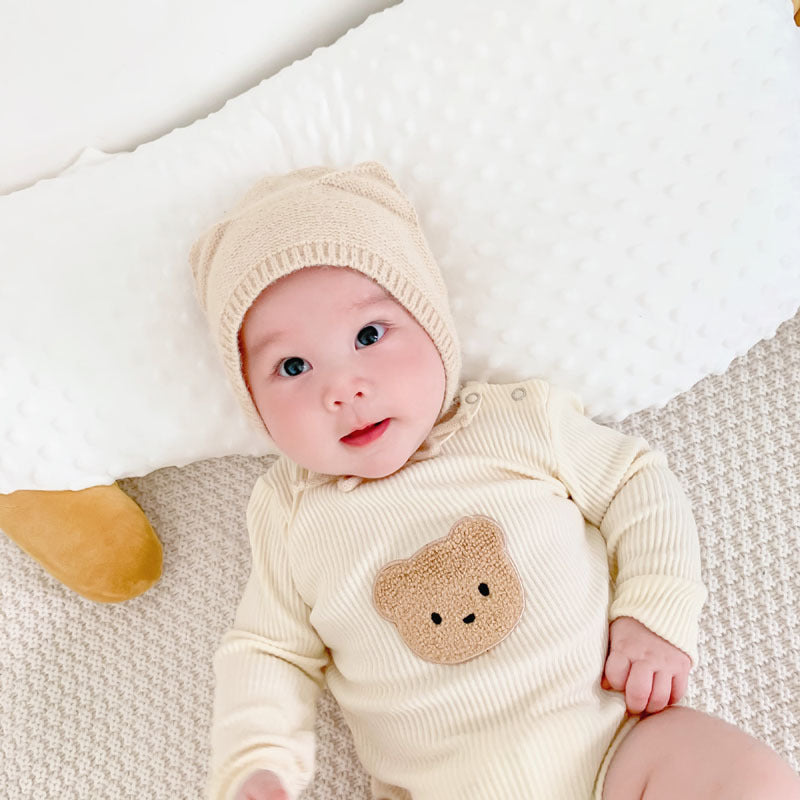 Cute Bear Head Print Baby Spring