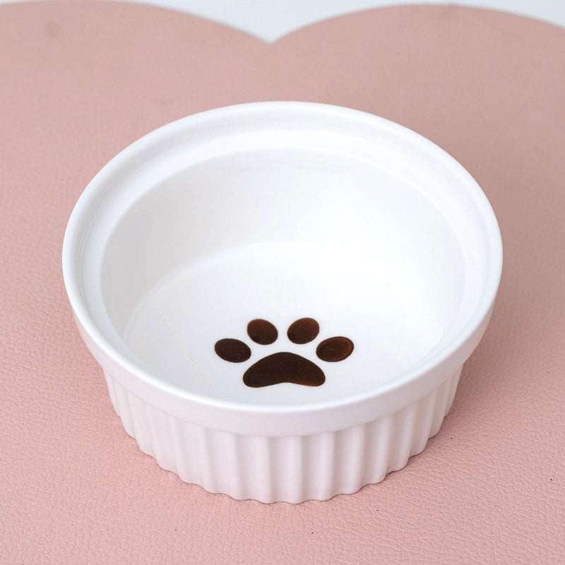 Cat Bowl Ceramic Double Bowl