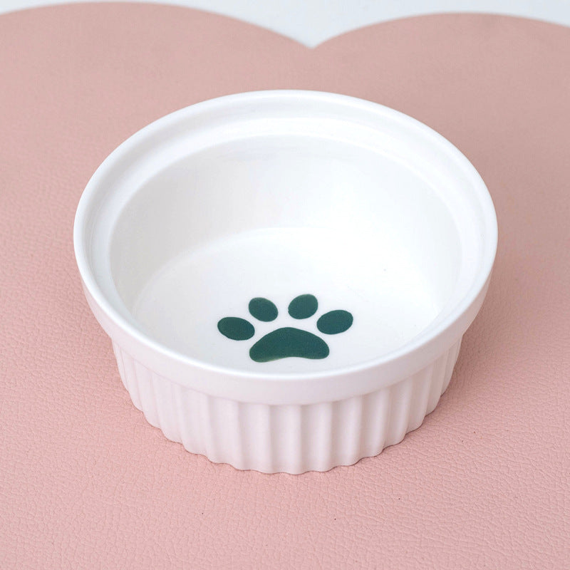Cat Bowl Ceramic Double Bowl