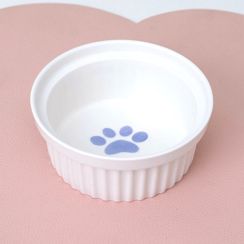 Cat Bowl Ceramic Double Bowl