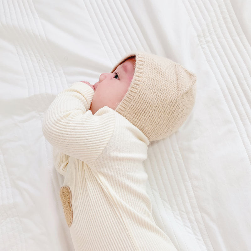 Cute Bear Head Print Baby Spring
